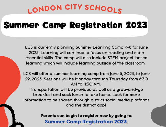 Summer Camp Registration 2023