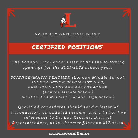 District 2021-2022 School Year Employment Opportunities