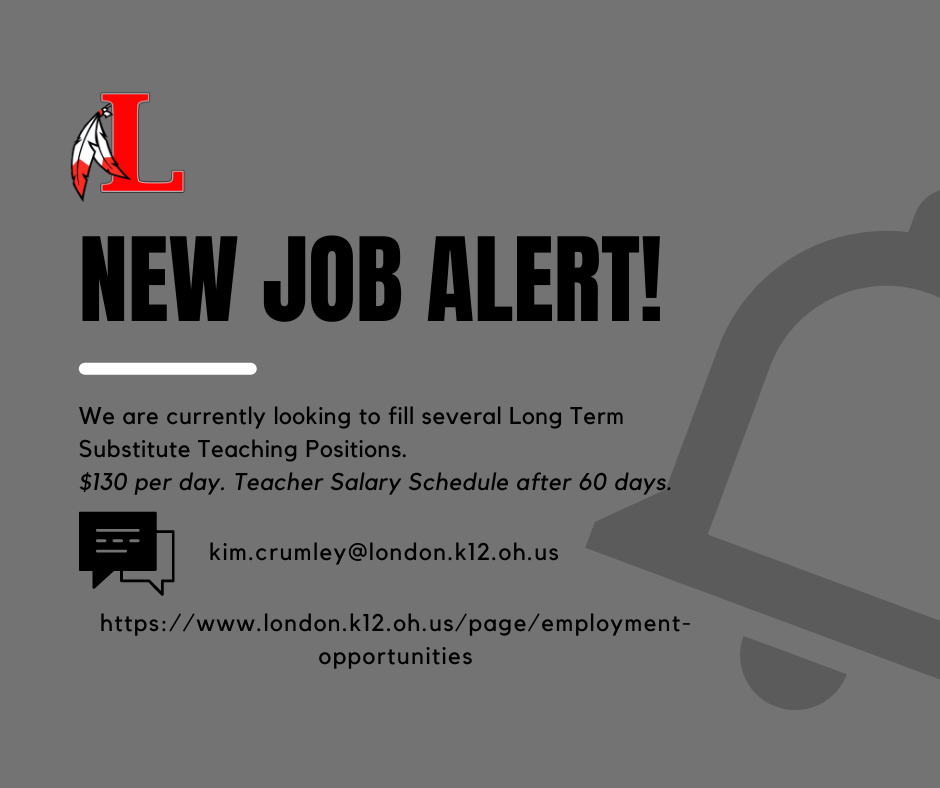 New Job Alert! Long Term Substitute Teaching Positions Available
